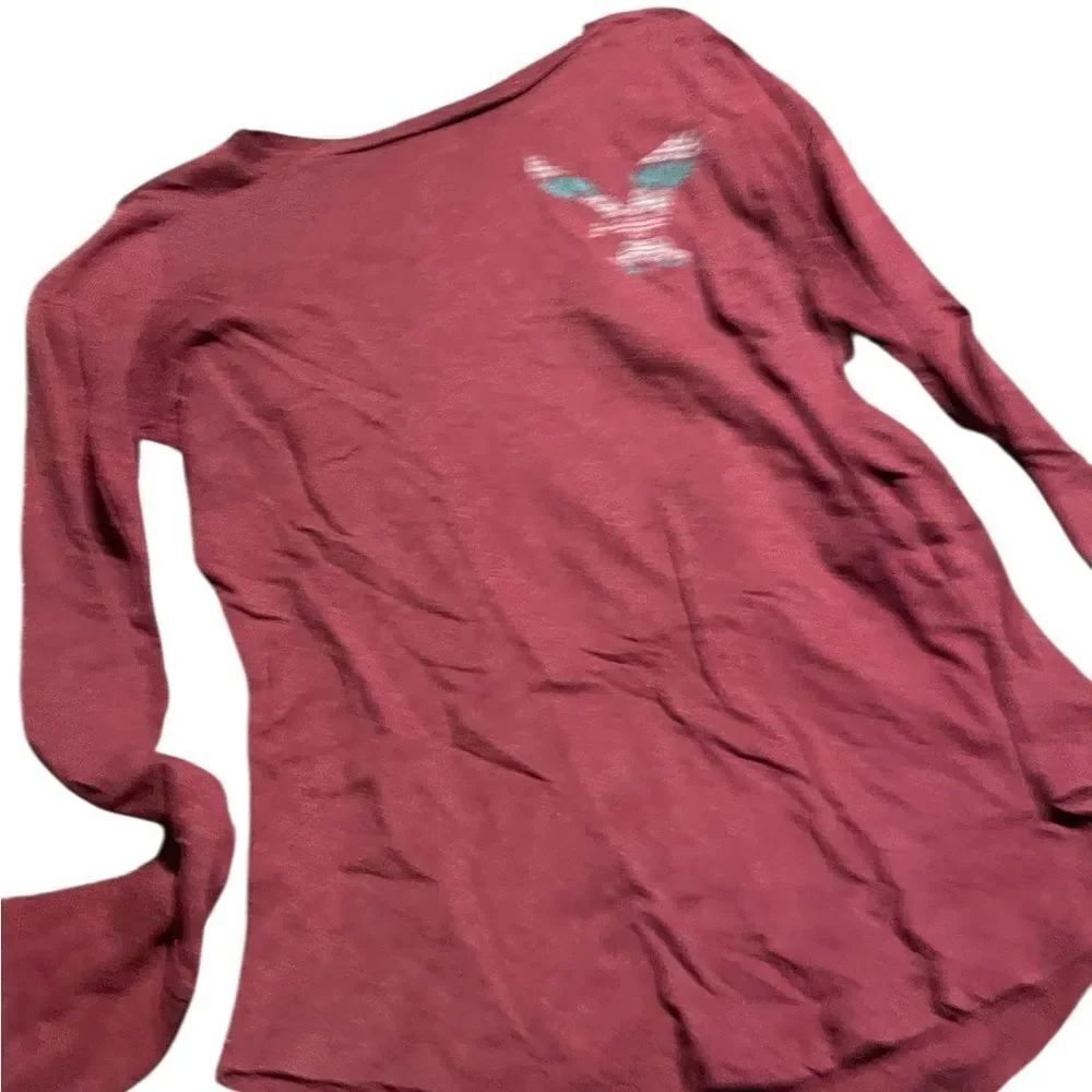 Aeropostale size large favorite t Maroon Long Sleeve Top with Logo like new